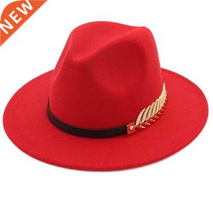 Chapeau Fedora Panaman feu Femme Hat Jazz Warm Wool Ladies