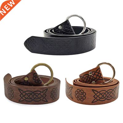 Medieval Embossed Viking Vegvisir PU Leather O Ring Belt Ret