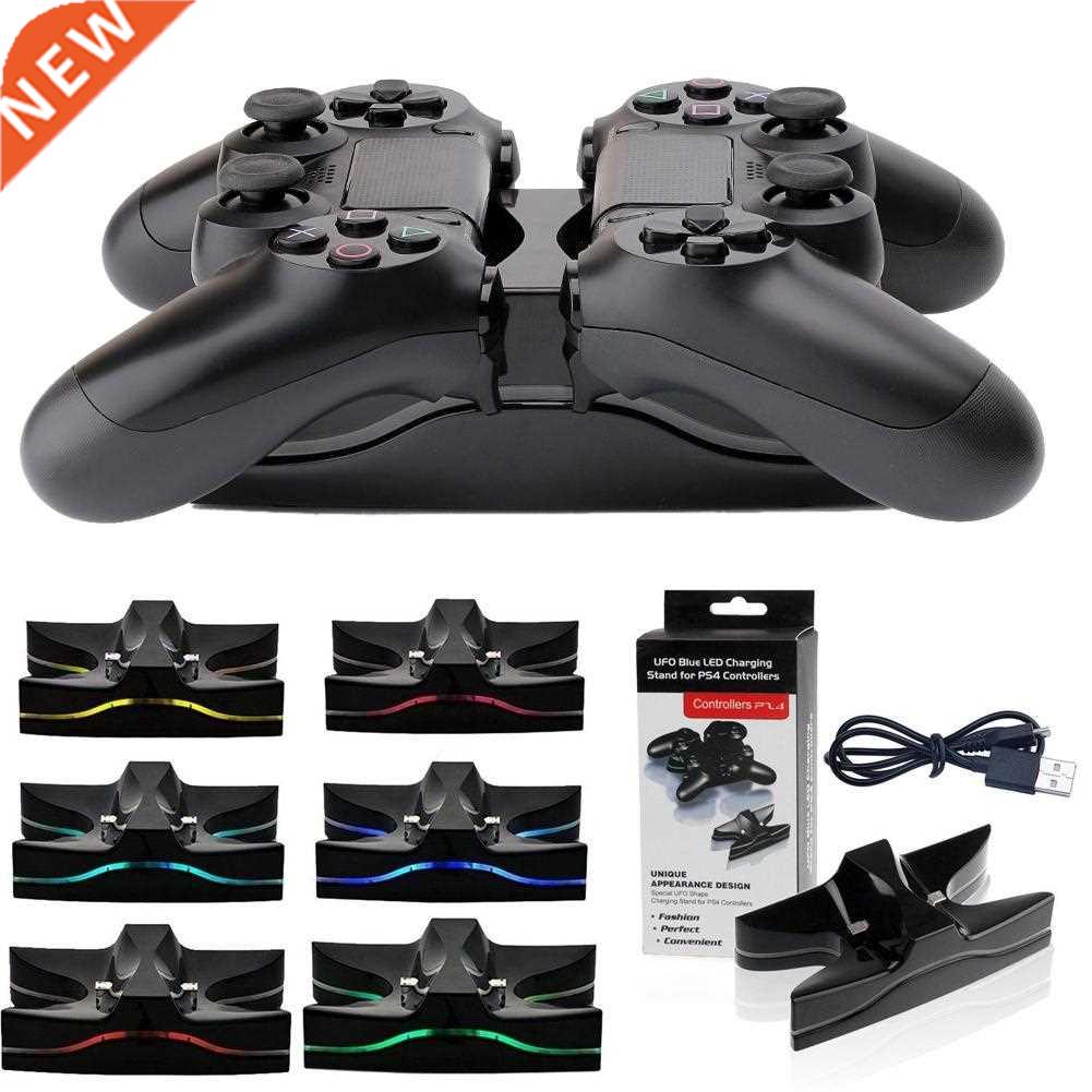 For Playstation 4 LED Dual Charger Station LED Dual Charger