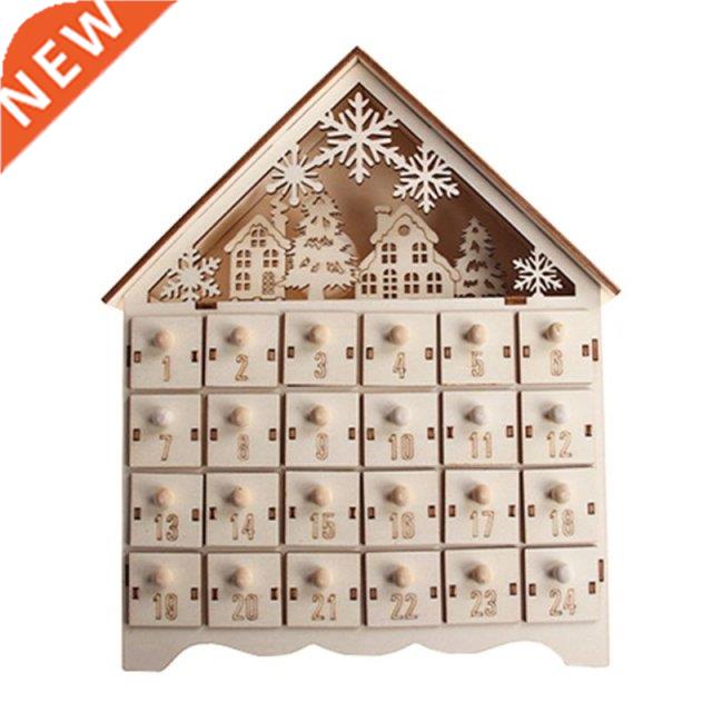 Christmas Snowman Wooden Advent Calendar Countdown Decor 24