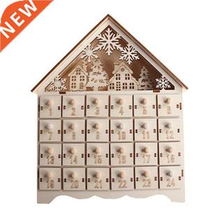 Advent Wooden Calendar Countdown Christmas Decor Snowman