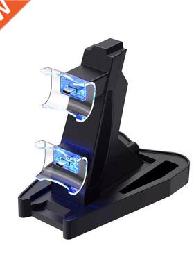 Controller Charger Dock LED Dual USB Charging Stand Station