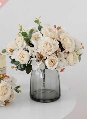 Single Bundle Artificial Flowers Peony Hydrangea Roses Weddi