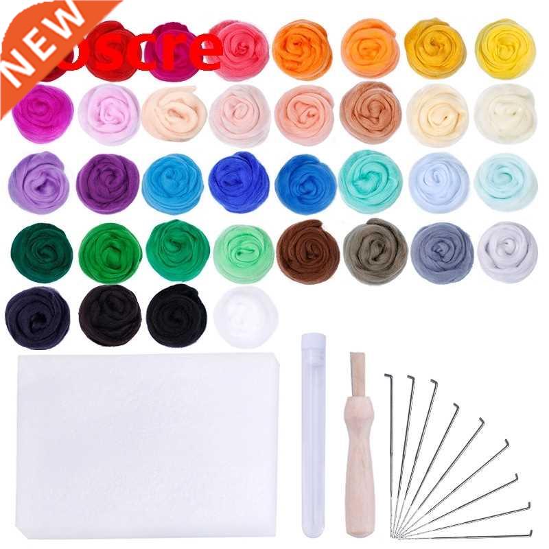 36 Colors Wool Felt Needles Tools Fabric Roving needle fel