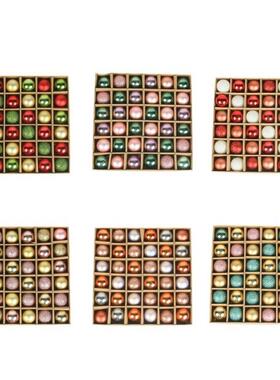 36Pcs/Box 3cm Christmas Balls Ornaments Plastic Bright Shatt