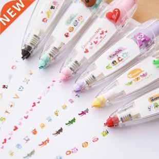 Press Type Decorative Kawaii Tape cat Correction Scr Animals