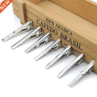 Tie Clip Steel Stainless Metal Chrome Men Bright