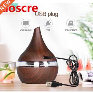 300ML USB humidifier Electric oil Aromatherapy wood grain Ul