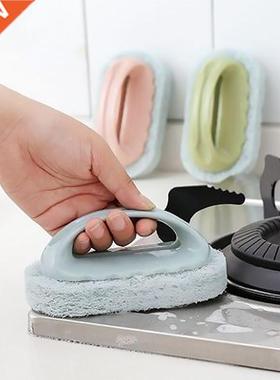Magic Kitchen Sponge Brush Melamine Sponge Cleaning Brush De