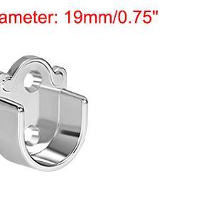 uxcell 2/4/6pcs Wardrobe Closet Rod Bracket Zinc Alloy Showe