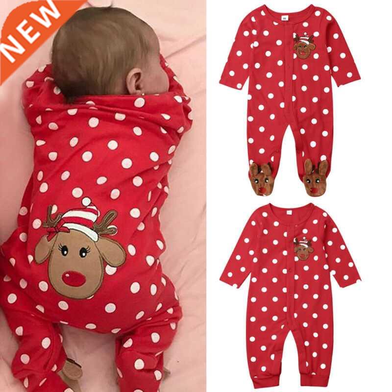Christmas Baby Boy Romper Girl Clothes Printed Long Sleeve O