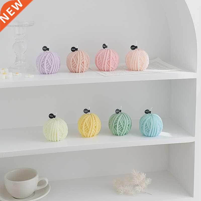 Handmade Big Wool Ball Candle Aromatherapy Candle INS Photo