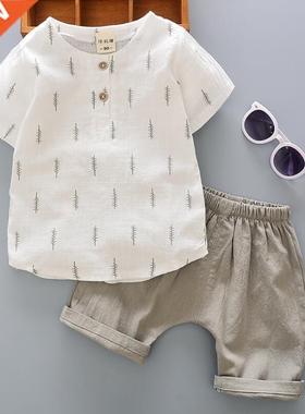 Summer Toddler Baby Boy Set Kids Boys Clothes Sets Cotton Li