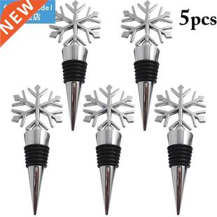 set Creative Wine Christmas Snowfl Stopper 5pcs