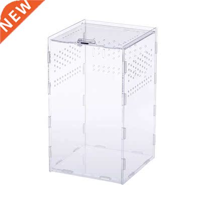 Reptile Feeding Box Acrylic Terrarium Portable Pet Habitat A