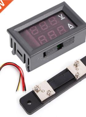 0-100V/50A Red Blue Digital Voltmeter Ammeter 2in1 DC Volt A