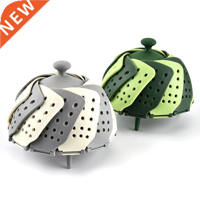 Cookware Steaming Food Basket Mesh Silicone Faucet Steamer F