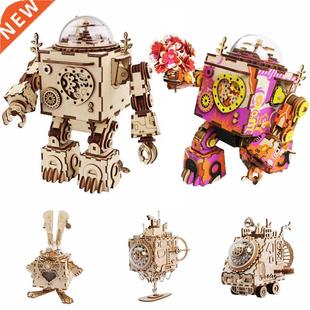 Robotime D Wooden Puzzle 5 Kinds Fan Rotatable  Steampun