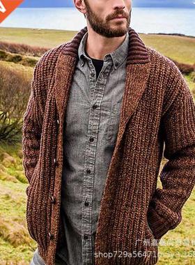 Men Jacket 2021 Autumn Winter New Casual Solid Color Long Sl