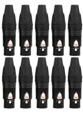 10pcs DIY Microphone XLR 3Pin Female Connector Cable Solder