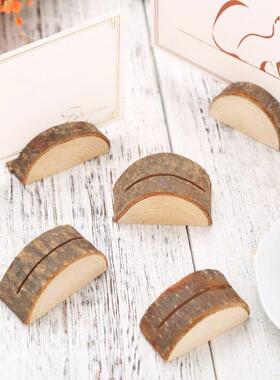 10 Pcs Wooden Stump Wedding Party Reception Stand Number Nam