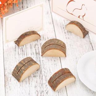 10 Pcs Wooden Stump Wedding Party Reception Stand Number Nam