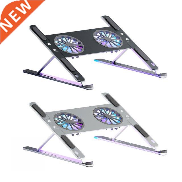 Adjustable Laptop Stand With Cooling Fan Folding Notebook Su