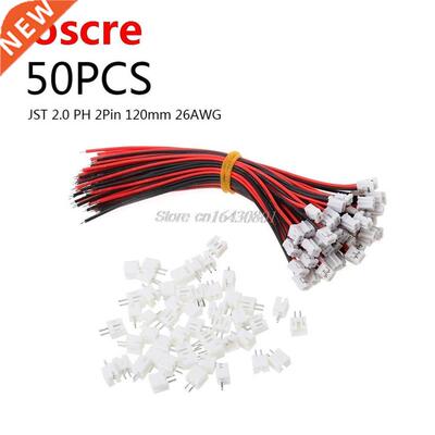 50 SETS Mini Micro JST 2.0 PH 2-Pin Connector Plug with Wire