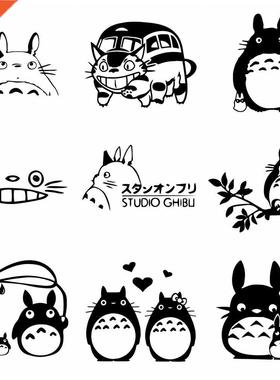 Cartoons Totoro Car Stickers Vinyl Decal For Rearview Mirror