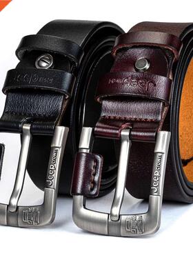 140CM Natural Cowhide Men's Genuine Leather Belt Designer Hi