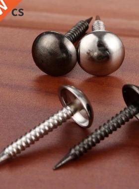 100 Pcs Upholstery Nails Furniture Fittings Sliver/Black Jew