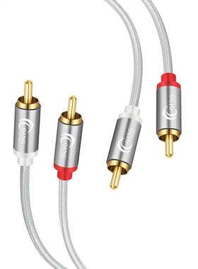 RCA Cable 2RCA to 2RCA Male to Male Gray Audio Cable Gold P