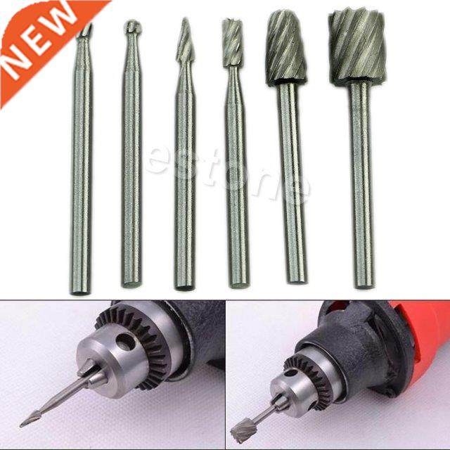 New 6pcs HSS Routing Router Grinding Bits Burr For Rotary To