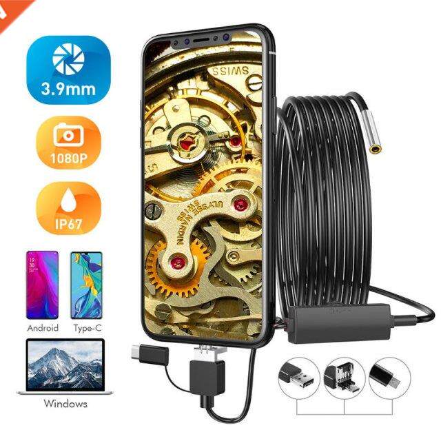 USB Endoscope 3 n 1 Borescope 3.9mm Waterproof