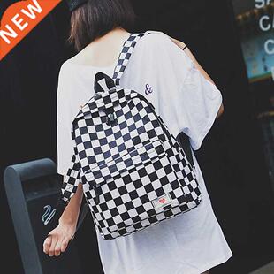 Fashion Backpack nd Women Checkerboard Wear Daypack Laptop