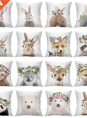Cute Velvet Decorative Pillow Case 45X45 Cushion Covers Hom