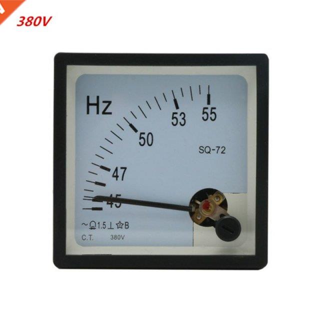 AC 100V 220V 380V Analog Panel Frequency Meter Tester Gauge