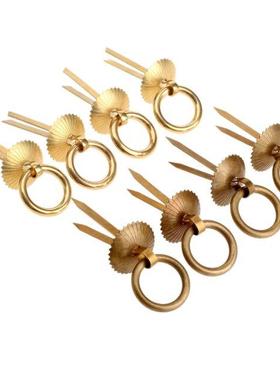 4Pcs Brass Drawer Rng Pulls Handles Antque Copper Cupboard