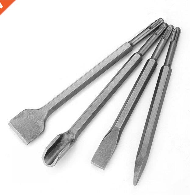 4Pcs Chsels Set SDS PLUS 14&tmes;250mm Protecton Board Elect