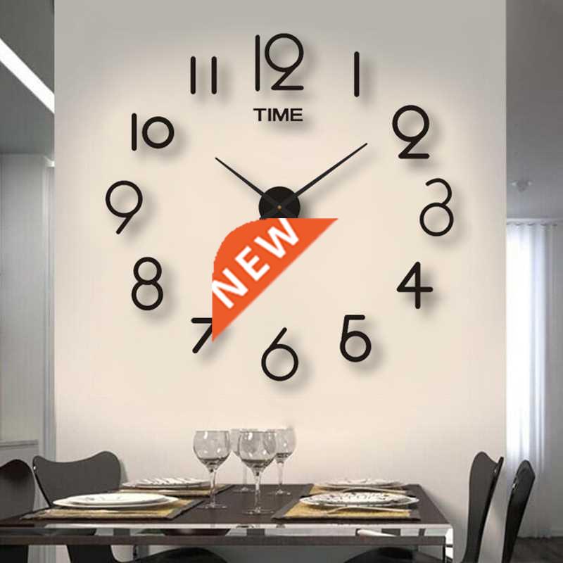 3D Large Wall Clock reloj de pared DIY Quartz Watch Acrylic