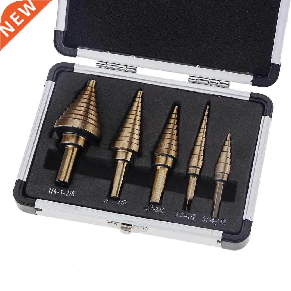 5PCS/BOX Step Drill Bit Set HSS Cobalt Multiple Hole 50 Size