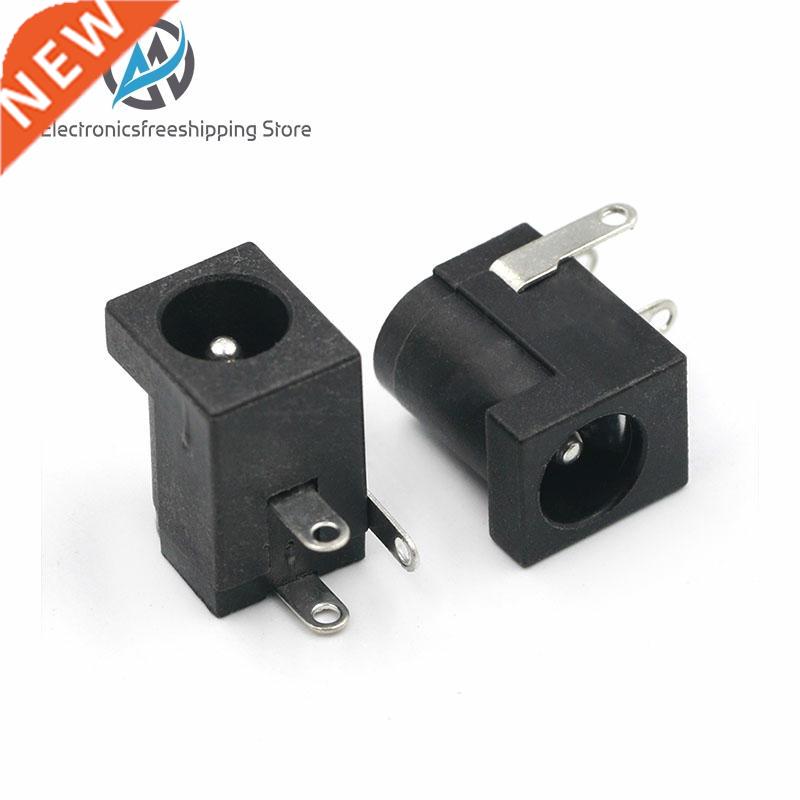 10Pcs DC-005 Black DC Power Jack Socket Connector DC005 5.5*