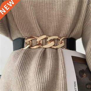 Fashion Chain Belt Elastic Metal Waist Belts for Women Ladie