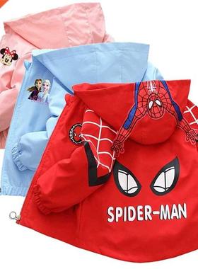 Autumn Children's Cartoon Mickey Minnie Spiderman Elsa Jacke