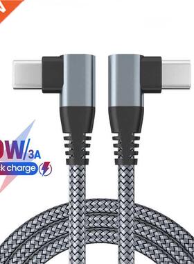 Double Type C Cable 90 Degree Right Angle Elbow Data Cord 60