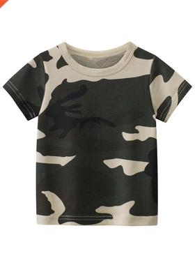 Camouflage T Shirt Boys Children's T-shirt Summer Clothing C