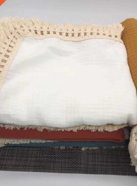 120x100cm Tassel Baby Blankets Newborn Diaper Swaddle