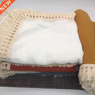 120x100cm Tassel Baby Blankets Newborn Diaper Swaddle