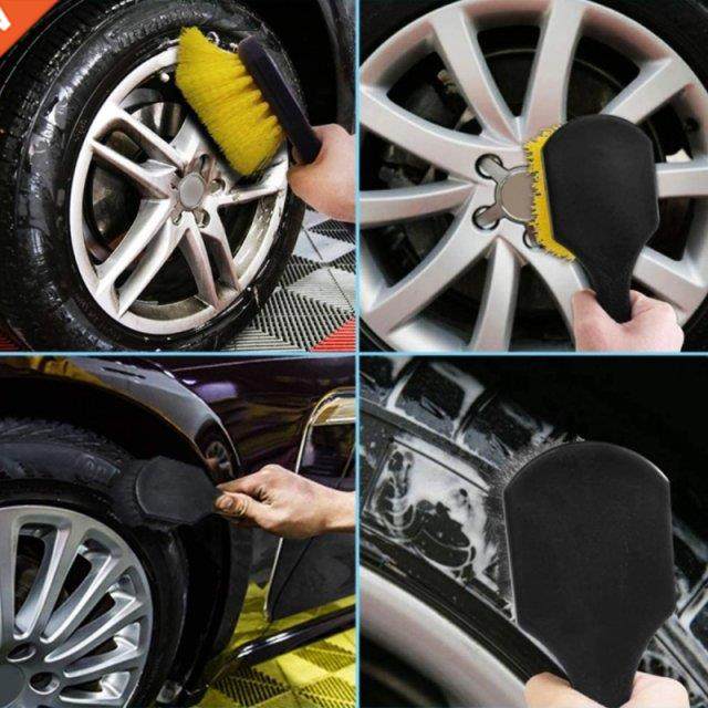 Car Wheel Brush Tire Cleaner with Handle Detailing Brush Tyr