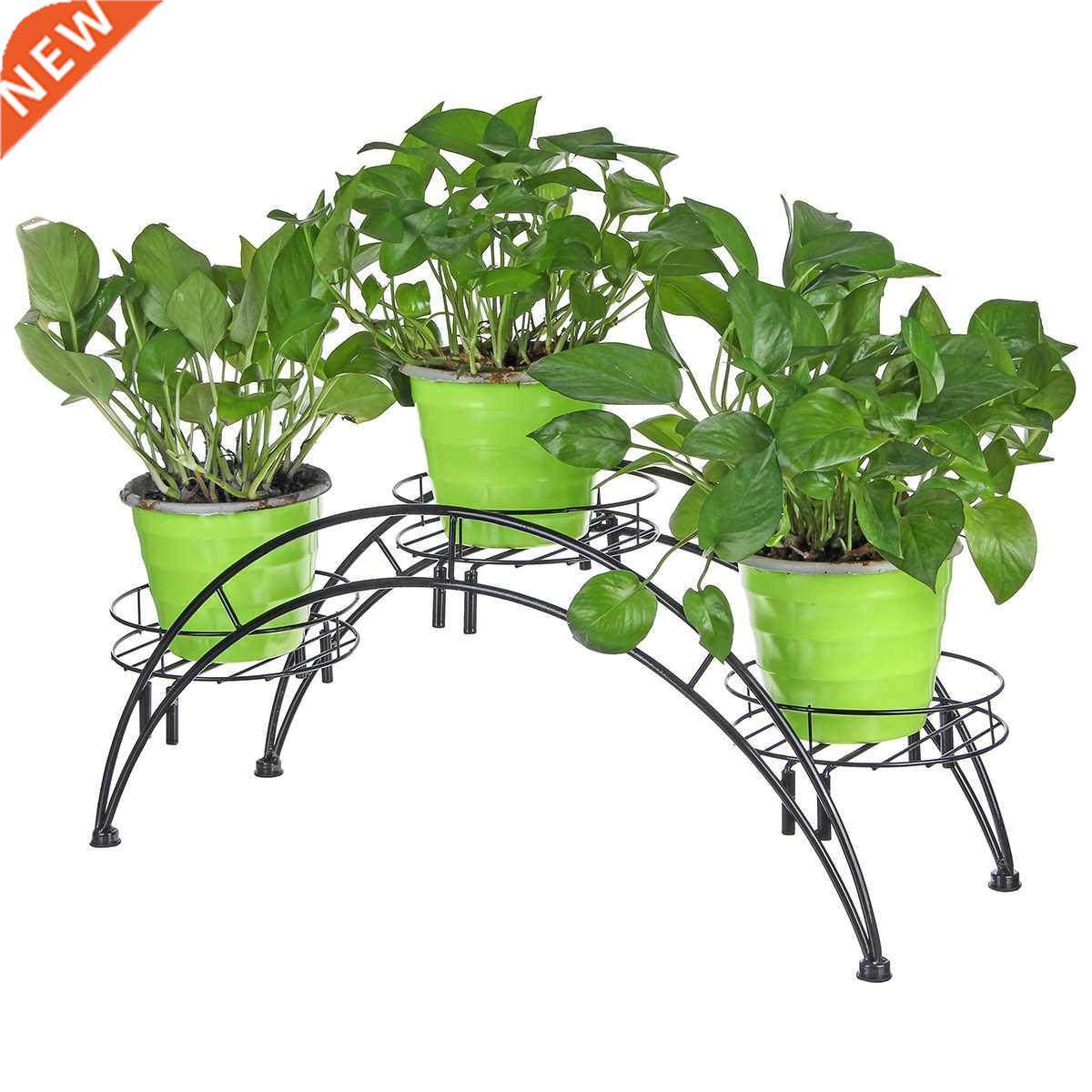 3 Tier Metal Plant Flower Floor Stand Shelves Rack Plant Flo